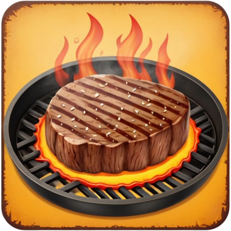 Retro Restaurant Sign steak emoji