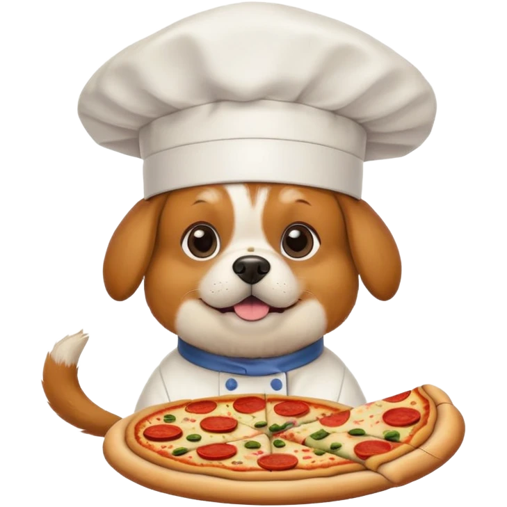 Dog with pizza in Italia emoji