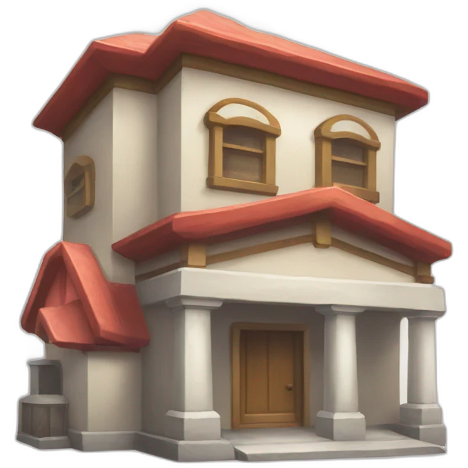 Icon of an auction house from Pokemon, stylistic features from Pokemon should be present and it is clear that auctions are held there emoji