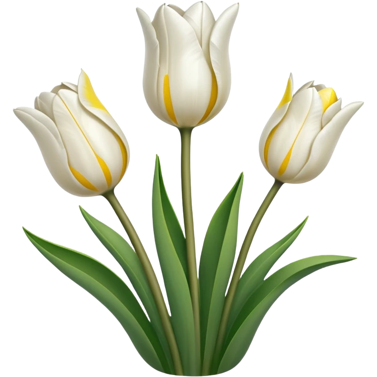 White tulips emoji