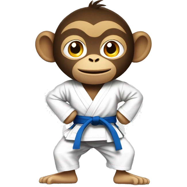 Monkey doing judo emoji