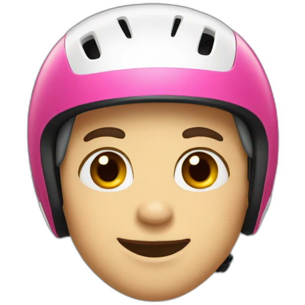 person with heart eyes wearing a bike helmet emoji