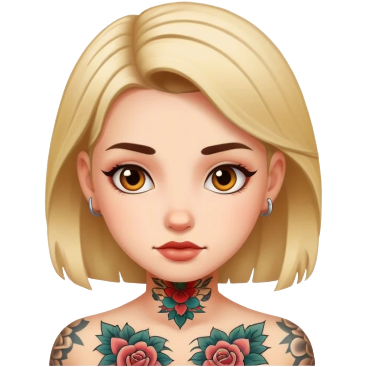girl with tatto emoji
