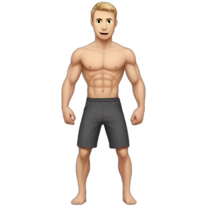 Slavic parkour guy bare torso skinny emoji
