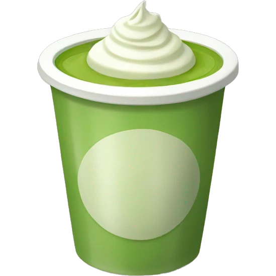 Matcha latte in a plastic cup  emoji