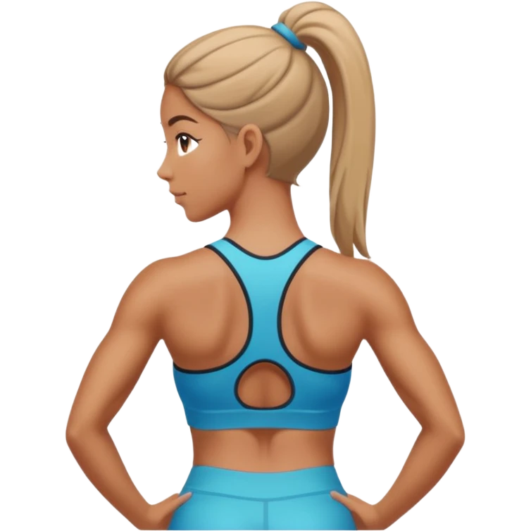 Human back for gym girl emoji