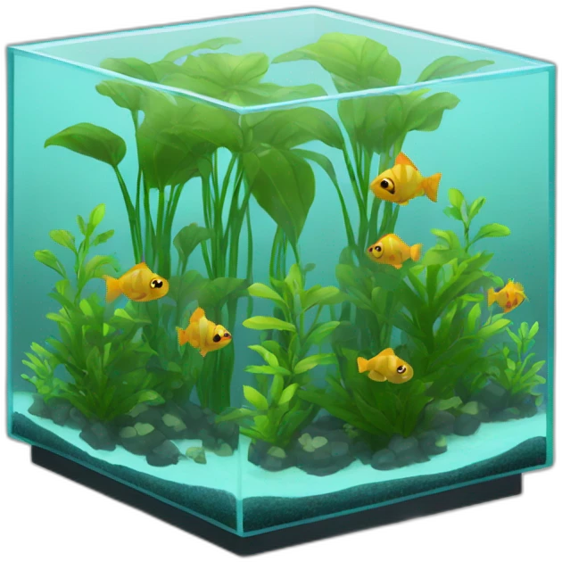 Cube plant aquarium emoji