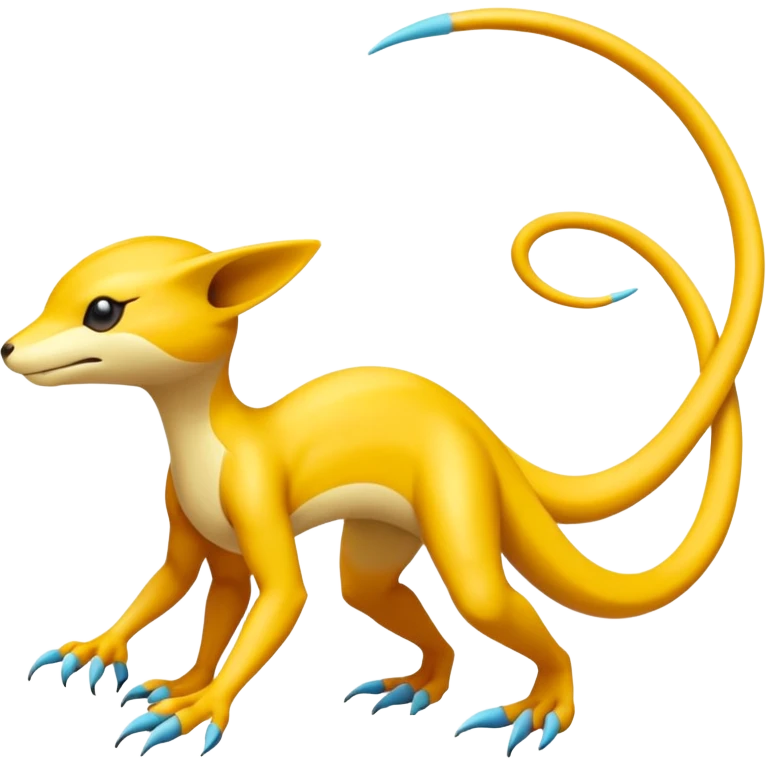  Slim Nimble Long-tailed Whip-fast Flexible Pokémon-Fakémon-Digimon-Creature, (full body) emoji
