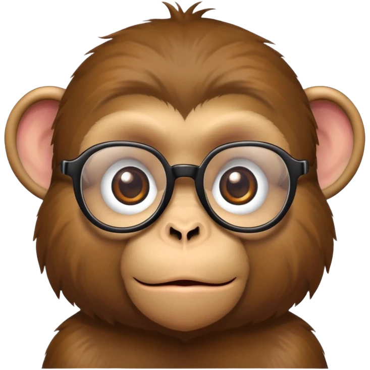 Affe mit Brille  emoji