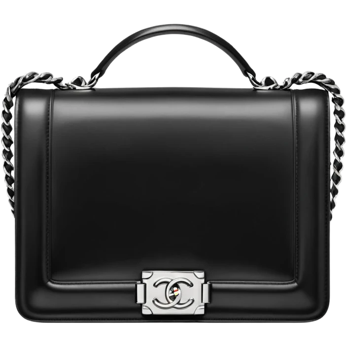 chanel le boy plain white bag emoji