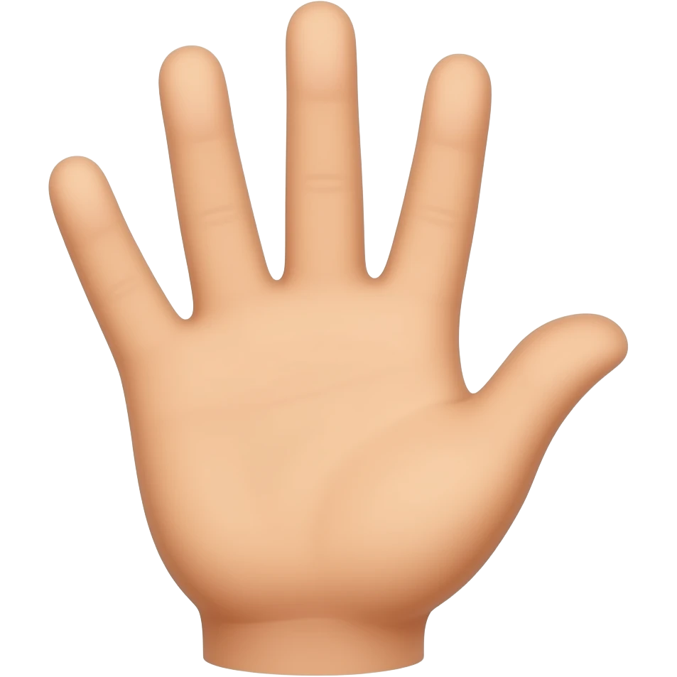 Uma mão com ||| dedos levantados emoji