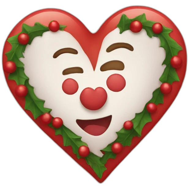 christmas heart emoji