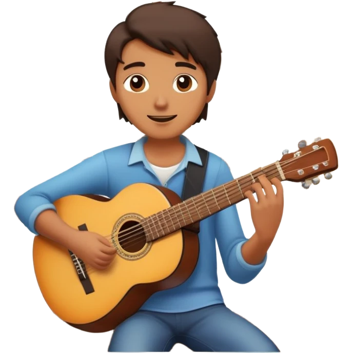 person serenading with guitar under a window emoji