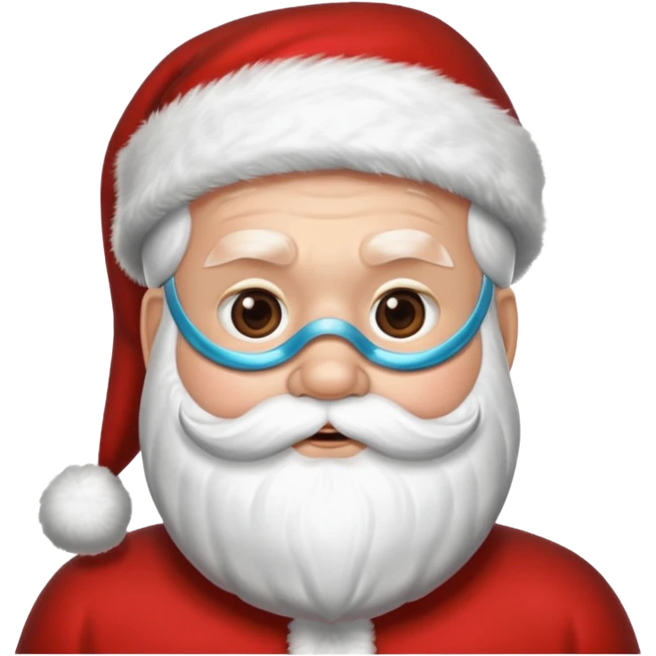 santa with face mask 
   emoji