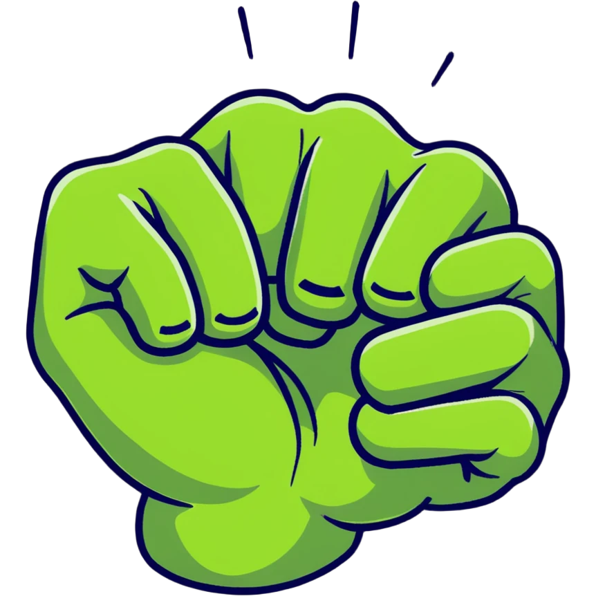 hulk fist smashing emoji