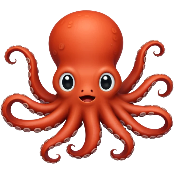 cute little octopus with red emoji