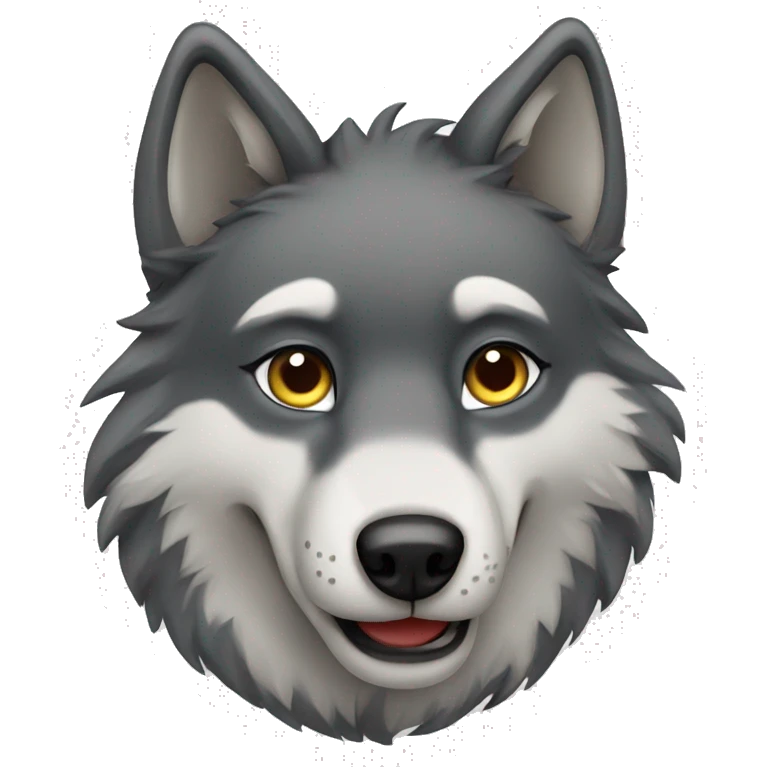 A cute wolf emoji