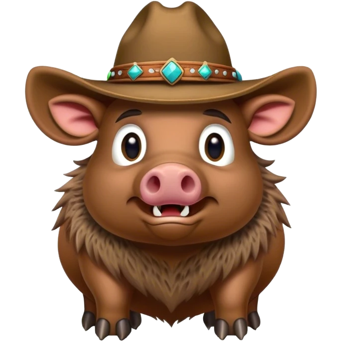 wild hawaiian boar wearing a cowboy hat emoji