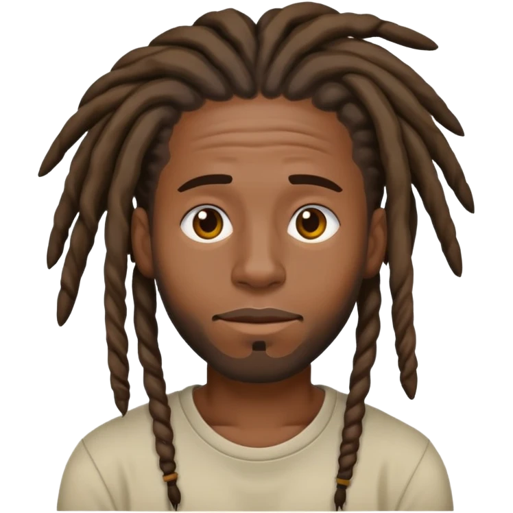 realistic black guy with dreads nodding his head, only show his head emoji