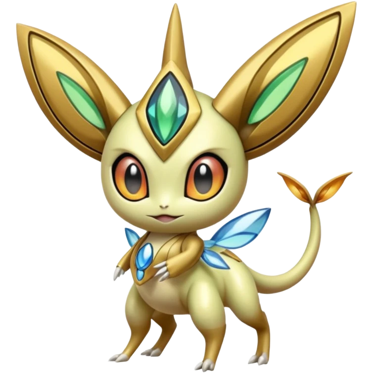Futuristic Meloetta-Celebi-Cresselia-Jidachi-Victini-Protogen-Pokémon-Digimon-Fakémon-fusion-hybrid-creature emoji