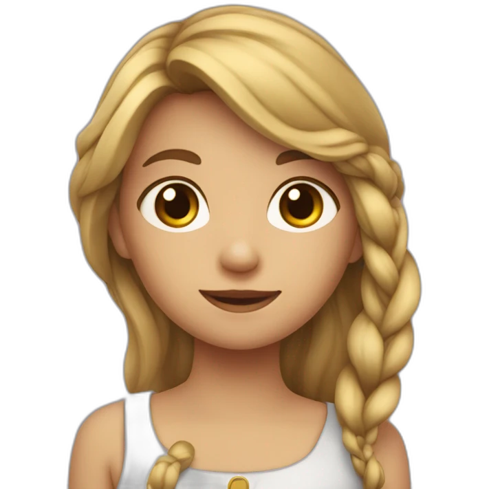 Une fille sur un orque emoji
