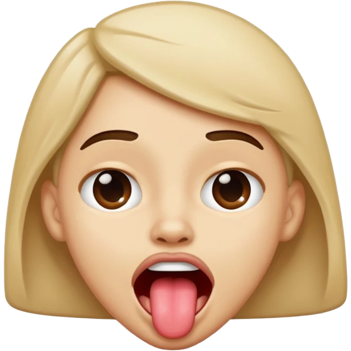 Shaking head with tongue out emoji