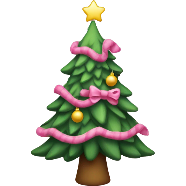 A Christmas tree but pink and cute  emoji