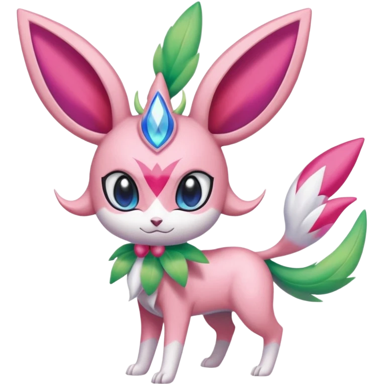 Sylveon-Shaymin-Meloetta-Celebi-Espeon-fusion-animal-Fakémon-creature  emoji