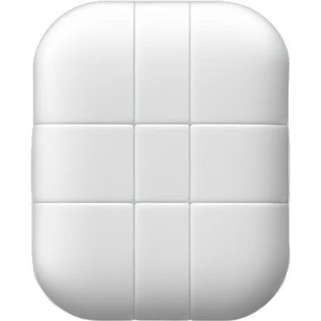 Plain pill tablet with a line in the middle with an oblong shape emoji