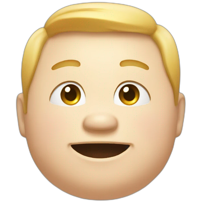 FACE OF YOUNG FAT MAN WITH LIGHT SKIN WITH BIG CHEEKS SMILING AND WINKING EYE emoji