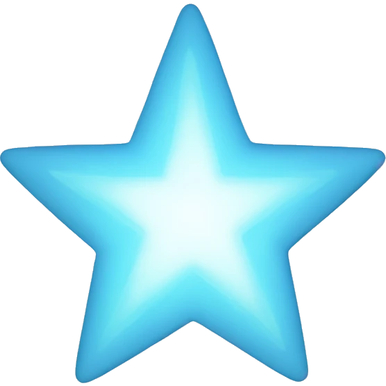 pastel blue star sparkle emoji