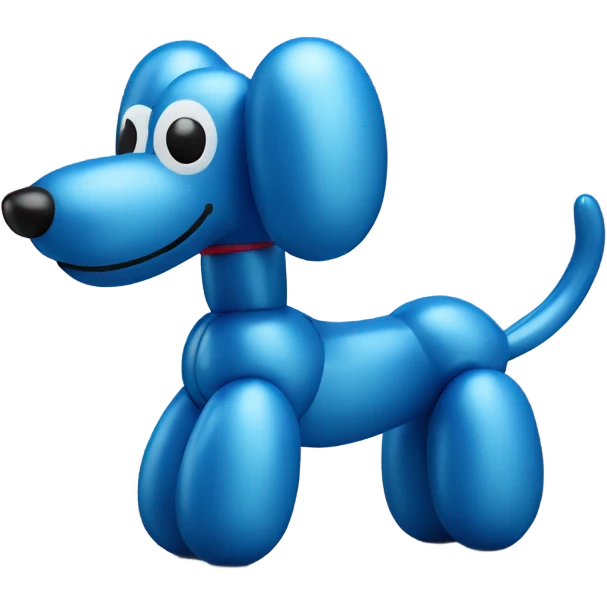 Simple classic balloon dog made from a balloon emoji