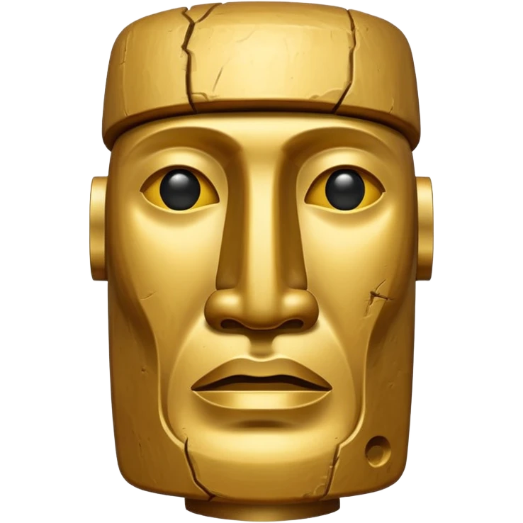 Gold moai emoji