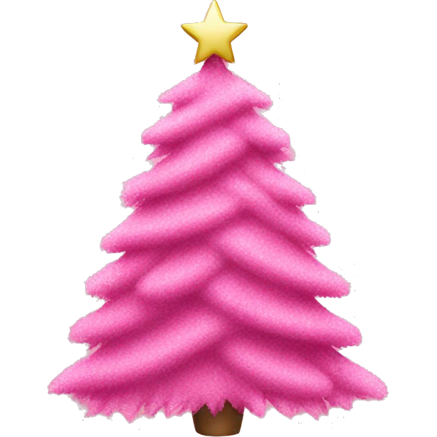 A pink Christmas tree emoji