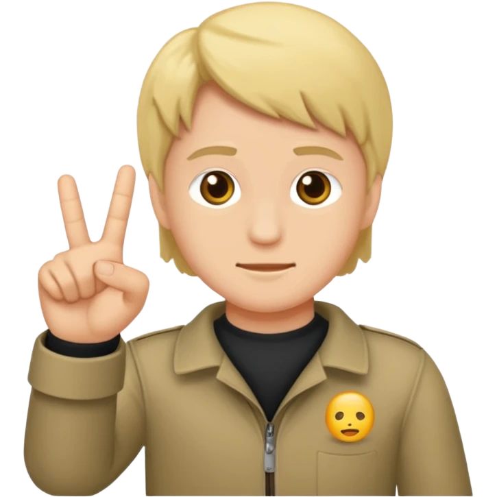 Ein Junge der Mittelfinger zeigt emoji