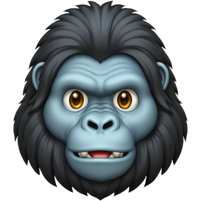 long haired gorilla emoji