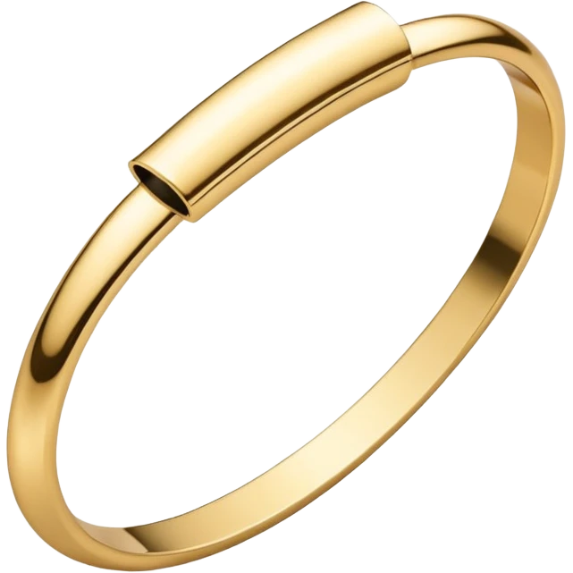 A gold bracelet that takes the shape of a long nail that wraps around the wrist  emoji