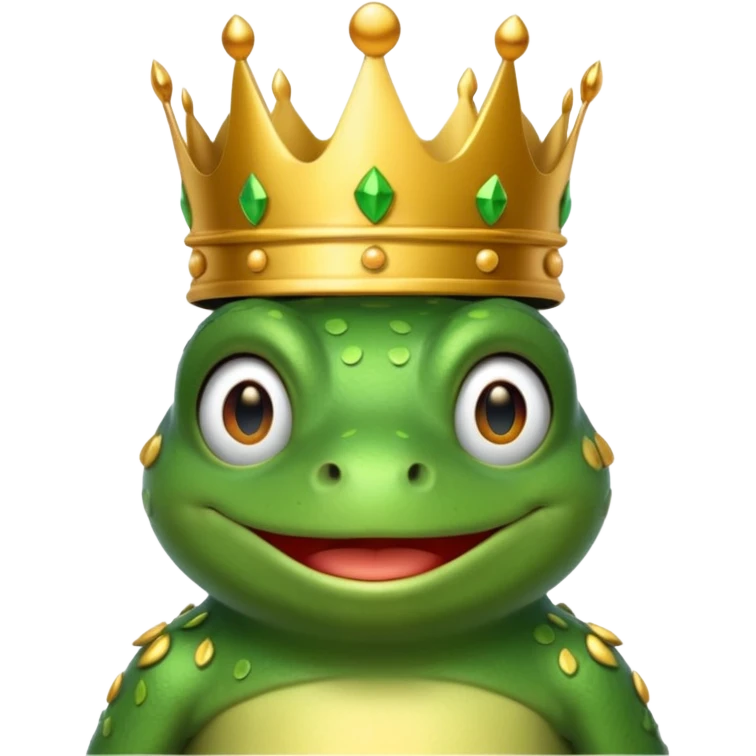 Cartoon Frog Prince emoji