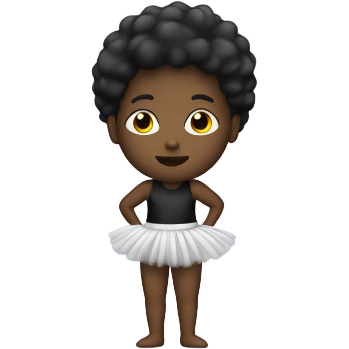 black person whit a tutu on emoji