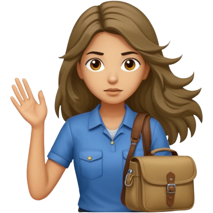 long haired courier woman emoji