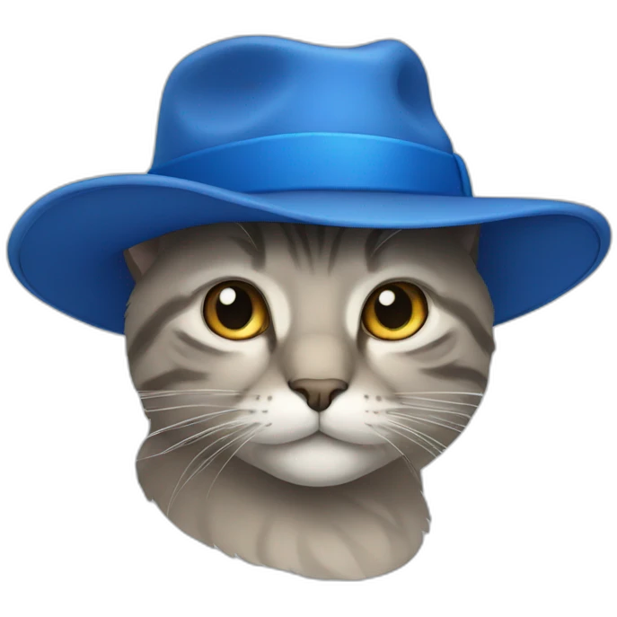cat with blue hat emoji