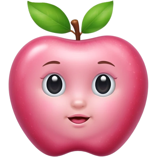 baby pink colored apple emoji