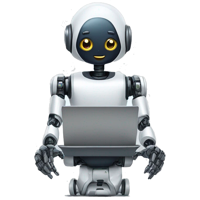 ai robot with laptop emoji