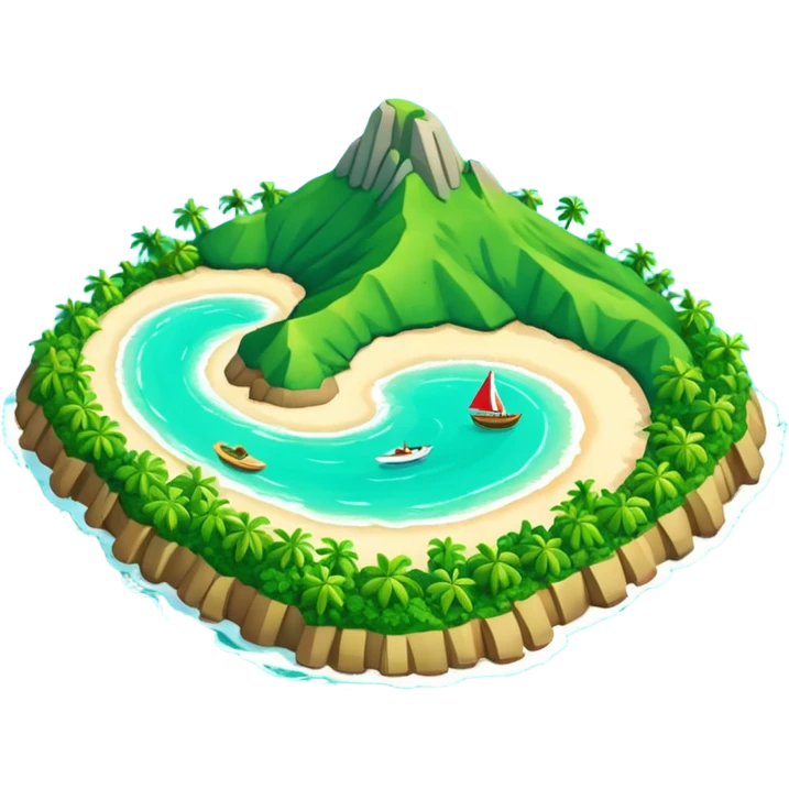 Créer un emoji représentant la Guadeloupe dans sa forme géographique réelle, vue du dessus emoji