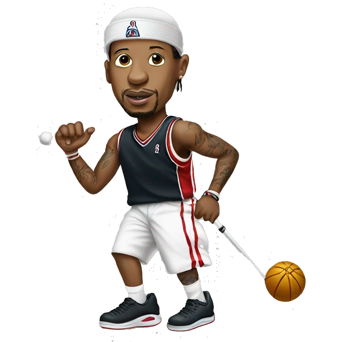 Allen iverson carrying a putter emoji