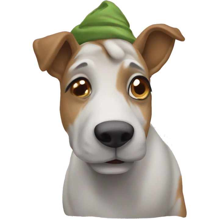 Новогодняя ёлка с подарками и собакой emoji