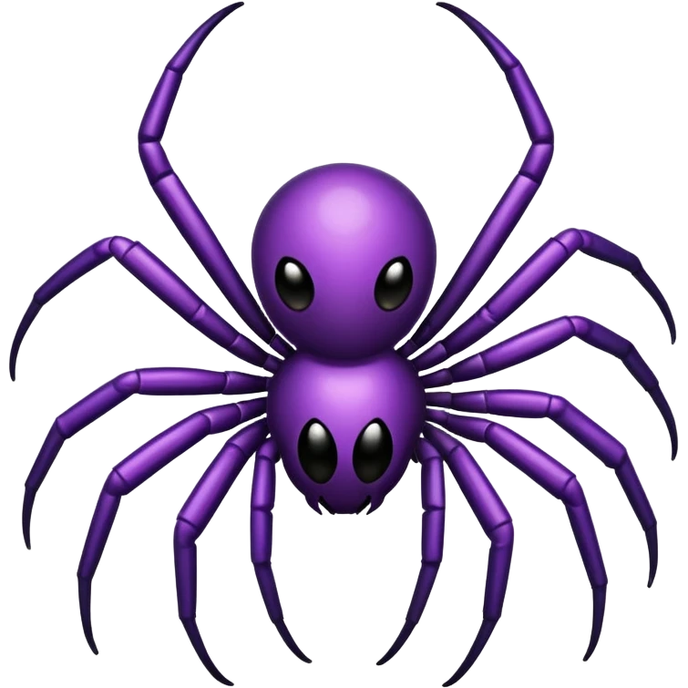 simple cute spider single colored deep purple emoji
