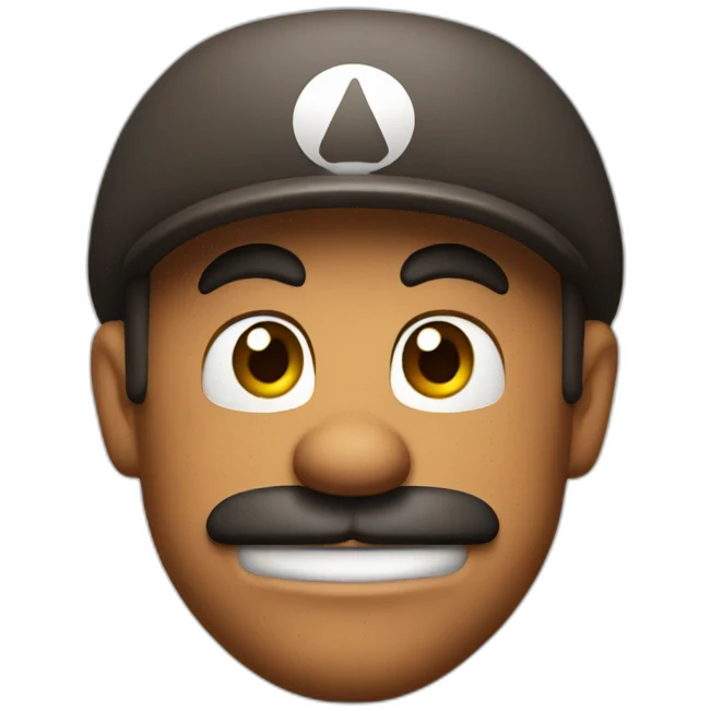 Mario in toilet seat emoji