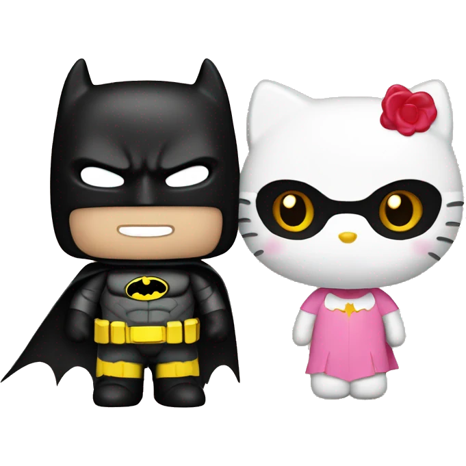 hello kitty and batman emoji
