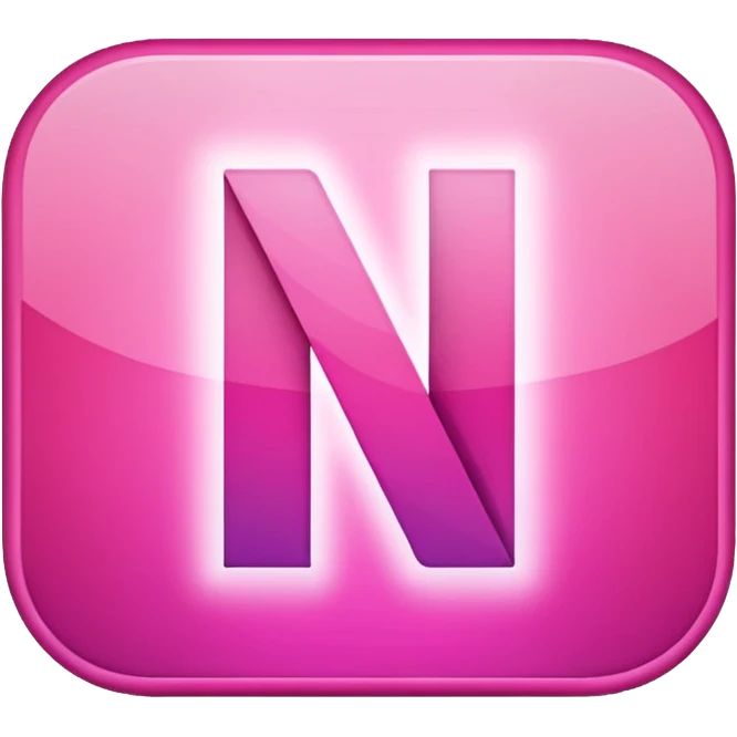 Netflix aesthetic "N" logo in pink emoji